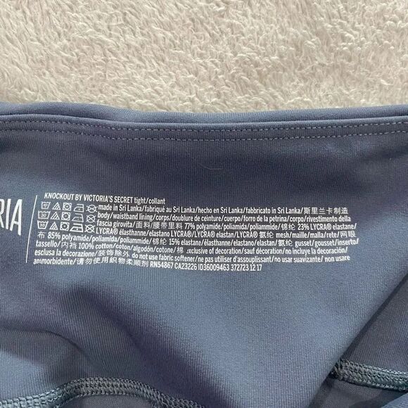 Victoria Sport Knockout Blue Gray Mesh Athletic Leggings Size M - Picture 12 of 13